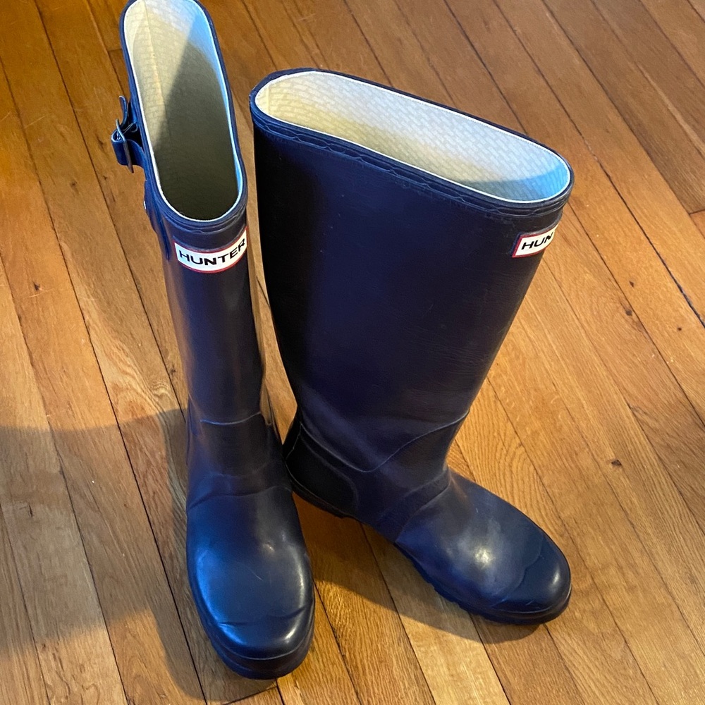 Hunter Navy Blue Tall Boot UK 7, eu 40/41